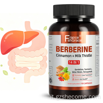 Le capsule Shecome Berberine Complex supportano il fegato e la salute dell'intestino